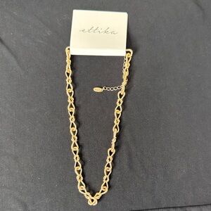 ettika Gold Twisted Link Necklace